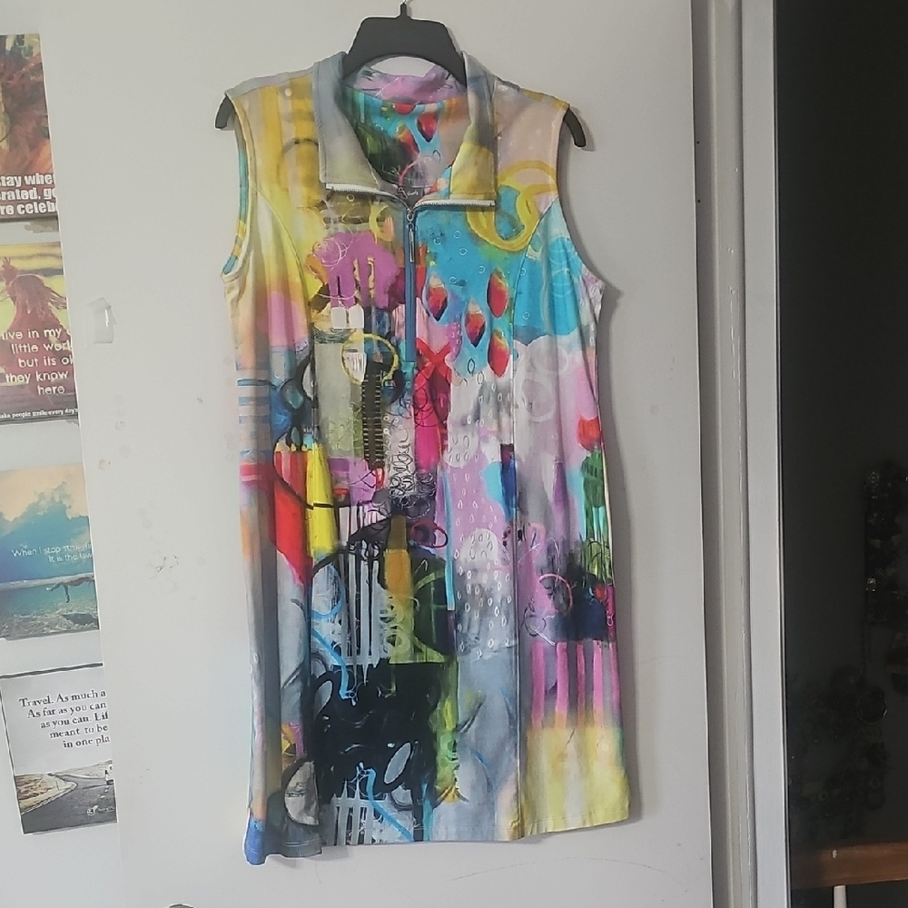 Art To Wear By Dolcezza - Colorful Sleeveless Women's Top